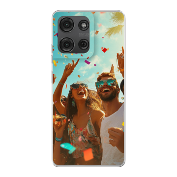 Motorola Moto G75 - Silikon Handyhülle Selbst Gestalten