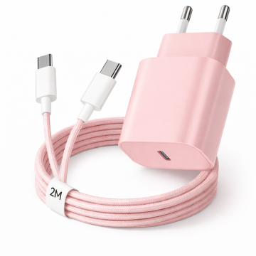 Ladegerät - 20W USB-C Schnellladegerät - Pink