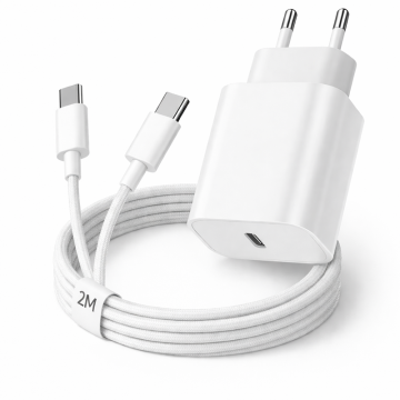 Ladegerät - 20W USB-C Schnellladegerät - Weiß