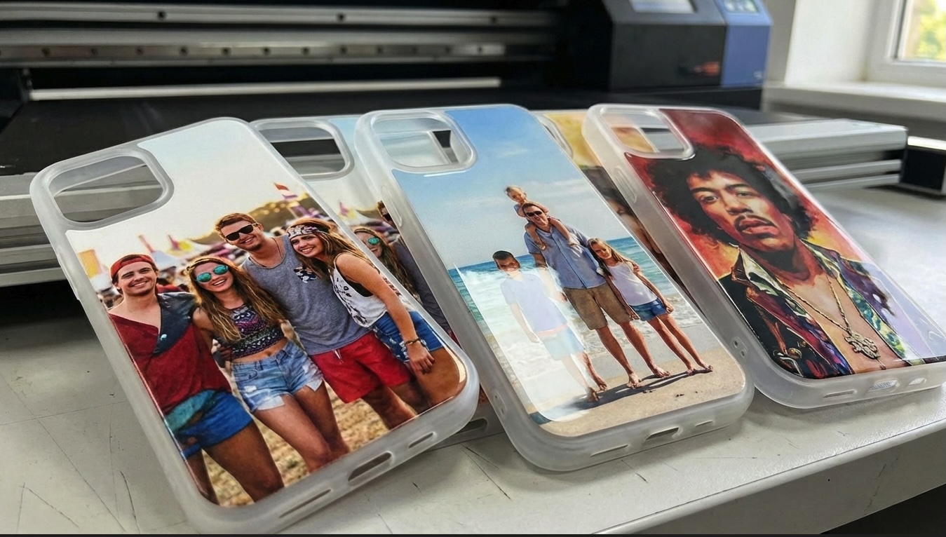 Nahaufnahme UV-Druck Struktur