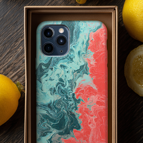 Eine Sammlung kreativer und personalisierter Handyhüllen von Kunden.